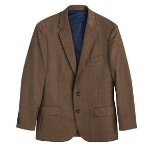 J.Crew Ludlow 100% Wool American Woolen Co. Sport Coat Blazer Brown Check 44R